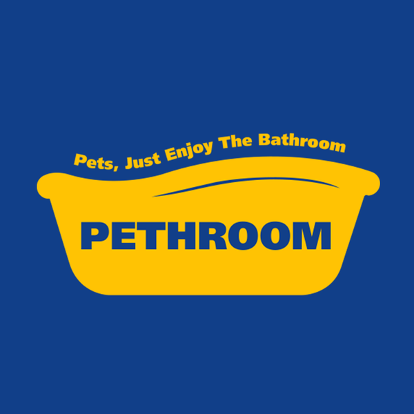 페스룸은 반려동물을 위한 욕실 용품을 만든다는 점에서 노란색과 파란색을 강조했다. / 출처: 페스룸(PETHROOM)