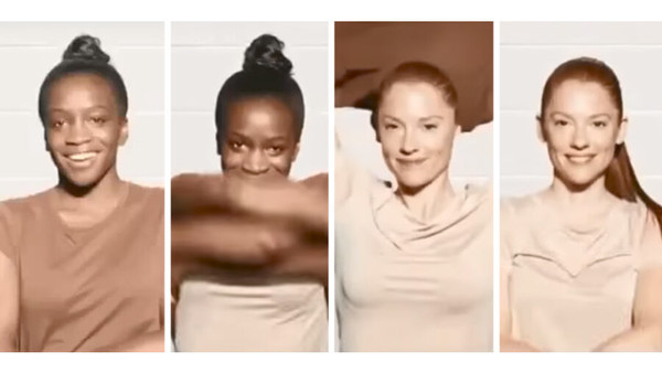 9초 분량의 영상 앞 부분에 흑인 여성이 옷을 벗자 백인 여성이 등장하는 장면이 연출돼 논란에 휩싸였다. / 출처: Dove 페이스북 캡처